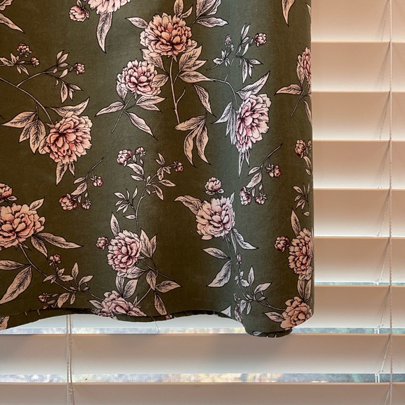 H&M Green + Pink Flowered Mini TShirt Dress - Picture 3 of 6